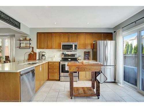 45 Nancroft Crescent, Cambridge, ON - Indoor Photo Showing Kitchen With Double Sink