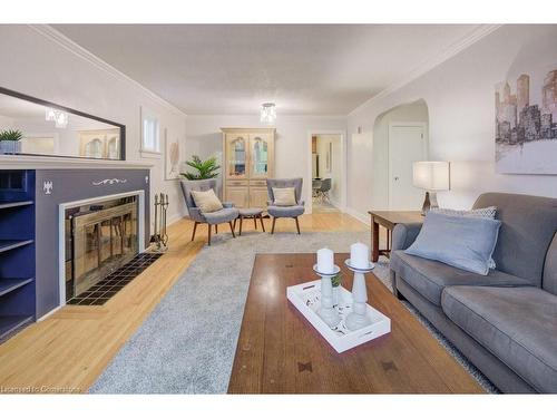 65 Sheldon Avenue N, Kitchener, ON - Indoor Photo Showing Living Room With Fireplace