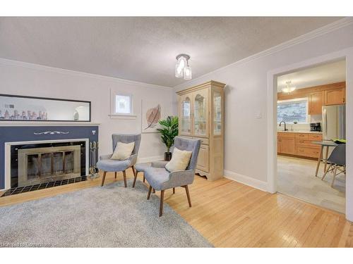 65 Sheldon Avenue N, Kitchener, ON - Indoor Photo Showing Living Room With Fireplace