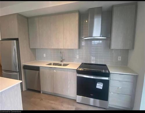 702-55 Duke Street, Kitchener, ON - Indoor Photo Showing Kitchen With Double Sink