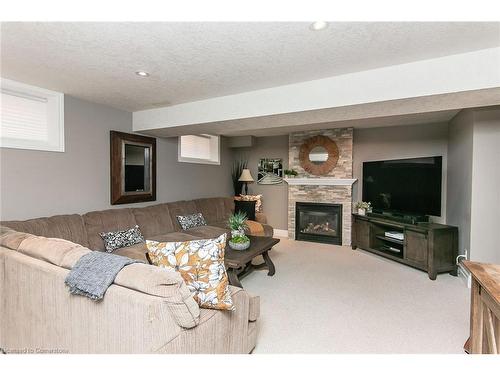 206 Westhollow Court, Waterloo, ON - Indoor Photo Showing Living Room With Fireplace