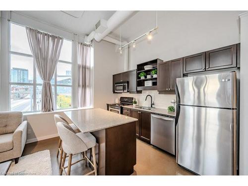 220-410 King Street W, Kitchener, ON - Indoor Photo Showing Kitchen With Stainless Steel Kitchen