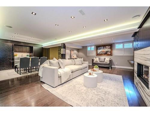 457 Golf Course Road, Conestogo, ON - Indoor Photo Showing Living Room With Fireplace