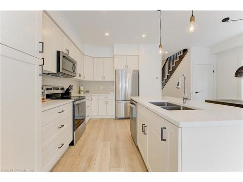 45 Hedley Lane, Elora, ON - Indoor Photo Showing Kitchen With Stainless Steel Kitchen With Double Sink With Upgraded Kitchen