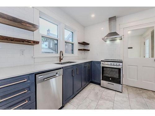 A-76 Wellington Street N, Kitchener, ON - Indoor Photo Showing Kitchen With Stainless Steel Kitchen With Double Sink With Upgraded Kitchen