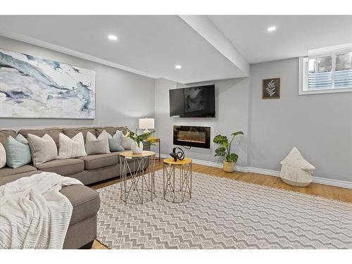 230 Greenwater Place, Kitchener, ON - Indoor Photo Showing Living Room With Fireplace