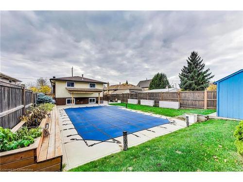 13 Emilie Street, Brantford, ON - Outdoor With In Ground Pool With Backyard