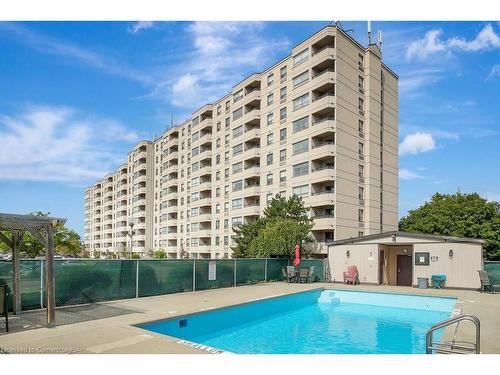 201-200 Jamieson Parkway, Cambridge, ON - Outdoor With In Ground Pool With Balcony With Facade