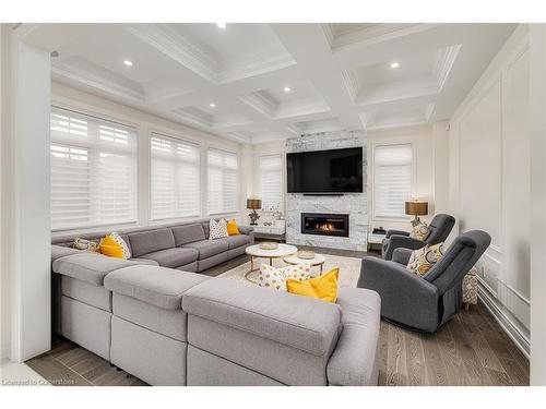 19 Gladiolus Street, Brampton, ON - Indoor Photo Showing Living Room With Fireplace