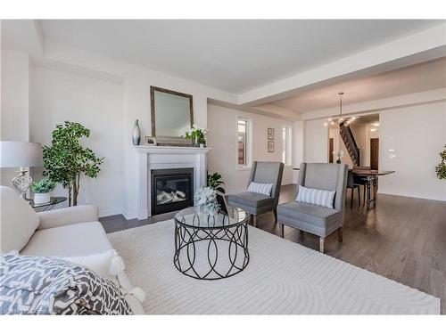 261 Broadacre Drive, Kitchener, ON - Indoor Photo Showing Living Room With Fireplace