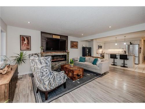 87 Hollybrook Trail, Kitchener, ON - Indoor Photo Showing Living Room With Fireplace