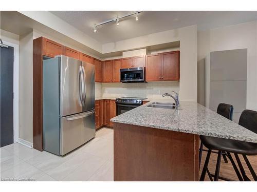 205-3504 Hurontario Street, Mississauga, ON - Indoor Photo Showing Kitchen With Double Sink