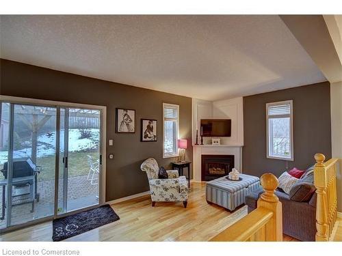 134 Cavelletti Court, Waterloo, ON - Indoor Photo Showing Living Room With Fireplace