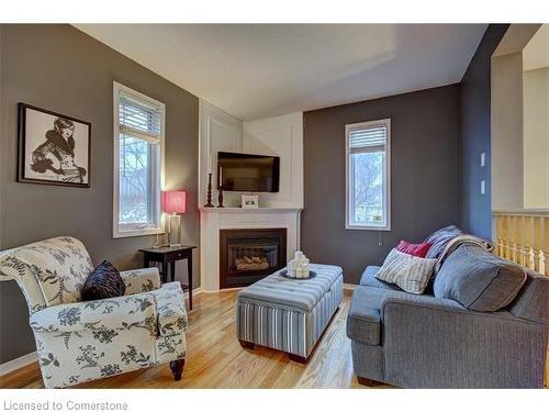 134 Cavelletti Court, Waterloo, ON - Indoor Photo Showing Living Room With Fireplace