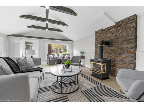 10 Cleaveholm Drive, Halton Hills, ON - Indoor Photo Showing Living Room With Fireplace