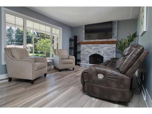 A-115 Uplands Drive, Kitchener, ON - Indoor Photo Showing Living Room With Fireplace