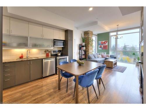 709-191 King Street S, Waterloo, ON - Indoor Photo Showing Kitchen With Stainless Steel Kitchen