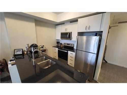 2407-108 Garment Street, Kitchener, ON - Indoor Photo Showing Kitchen With Double Sink