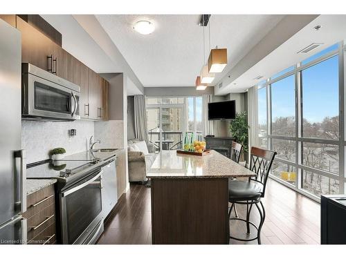 803-150 Water Street N, Cambridge, ON - Indoor Photo Showing Kitchen With Stainless Steel Kitchen With Upgraded Kitchen