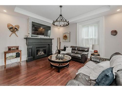 229 Concession 5, Townsend, ON - Indoor Photo Showing Living Room With Fireplace