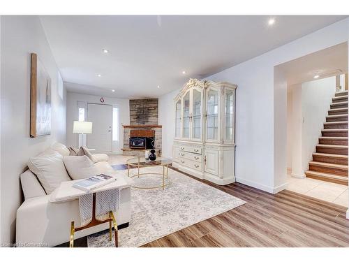 392 Fischer Hallman Road, Kitchener, ON - Indoor Photo Showing Living Room With Fireplace