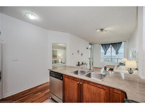 1510-3504 Hurontario Street, Mississauga, ON - Indoor Photo Showing Kitchen With Double Sink