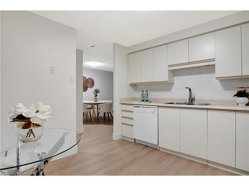 411-55 Green Valley Drive, Kitchener, ON - Indoor Photo Showing Kitchen With Double Sink