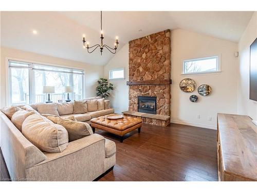 33 Notchwood Court, Kitchener, ON - Indoor Photo Showing Living Room With Fireplace