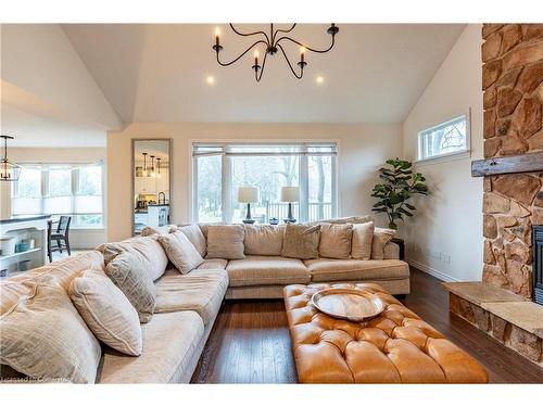 33 Notchwood Court, Kitchener, ON - Indoor Photo Showing Living Room With Fireplace