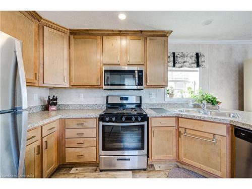 99 Fourth Conc Road, Burford, ON - Indoor Photo Showing Kitchen With Double Sink