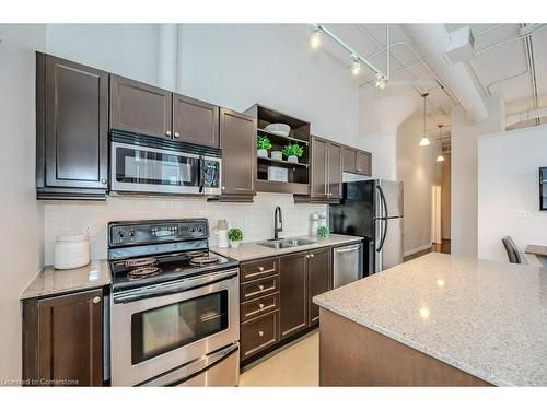 220-410 King Street W, Kitchener, ON - Indoor Photo Showing Kitchen With Double Sink