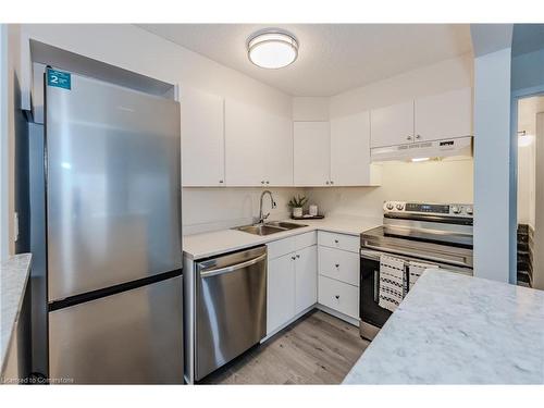 303-64 Benton Street, Kitchener, ON - Indoor Photo Showing Kitchen With Stainless Steel Kitchen With Double Sink