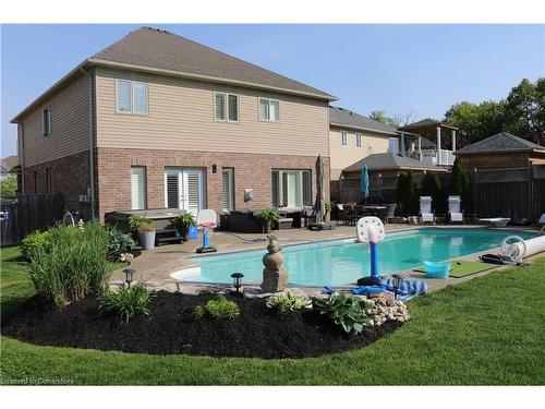 126 Robert Simone Way, Ayr, ON - Outdoor With In Ground Pool With Deck Patio Veranda With Backyard With Exterior