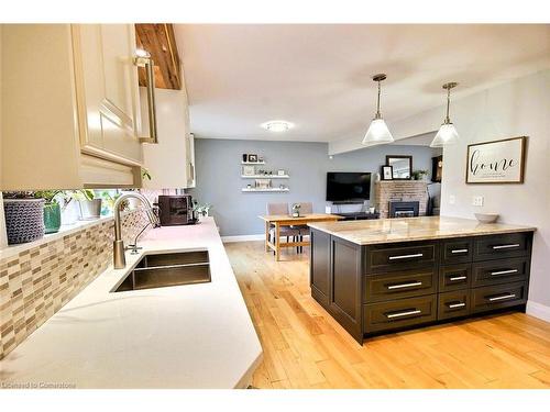 1413 West River Road, North Dumfries, ON - Indoor Photo Showing Kitchen With Double Sink