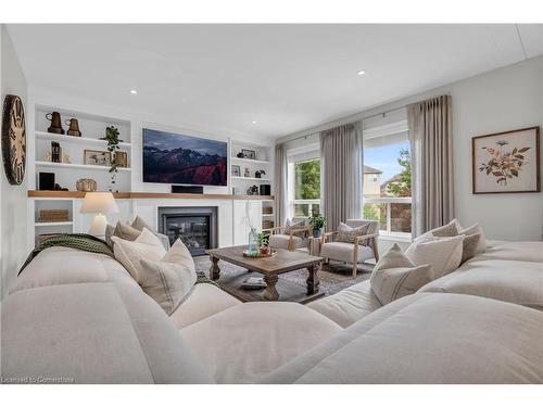 42 Grasswood Street, Kitchener, ON - Indoor Photo Showing Living Room With Fireplace