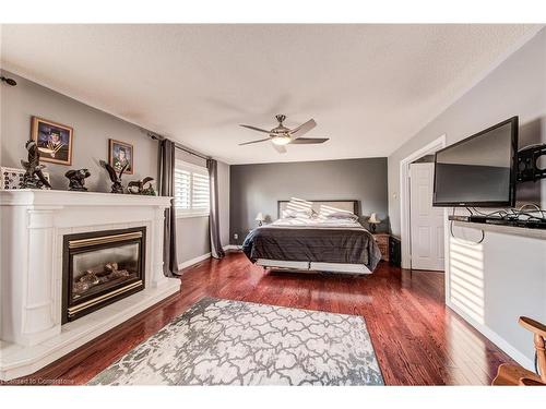 118 Glenvalley Drive, Cambridge, ON - Indoor Photo Showing Bedroom With Fireplace