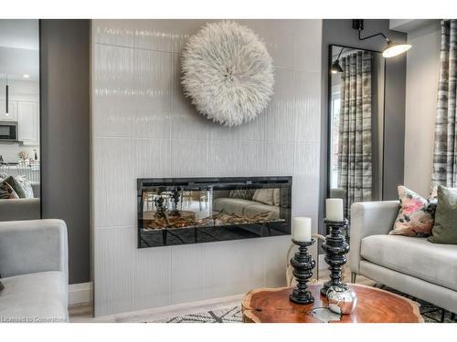 205 Applewood Street, Plattsville, ON - Indoor Photo Showing Living Room With Fireplace