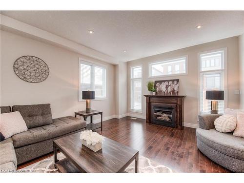 313 Zeller Drive, Kitchener, ON - Indoor Photo Showing Living Room With Fireplace