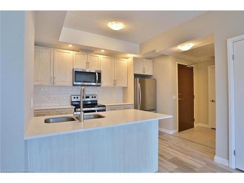 1712-108 Garment Street, Kitchener, ON - Indoor Photo Showing Kitchen With Double Sink