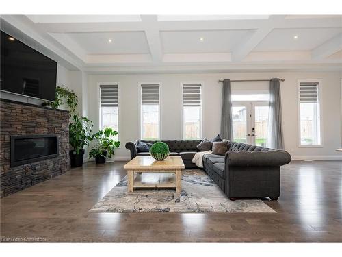 920 River Ridge Court, Kitchener, ON - Indoor Photo Showing Living Room With Fireplace