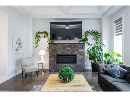 920 River Ridge Court, Kitchener, ON - Indoor Photo Showing Living Room With Fireplace