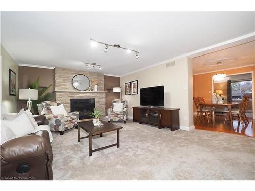 69 Woodward Avenue, Kitchener, ON - Indoor Photo Showing Living Room With Fireplace