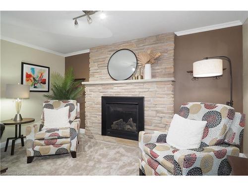 69 Woodward Avenue, Kitchener, ON - Indoor Photo Showing Living Room With Fireplace