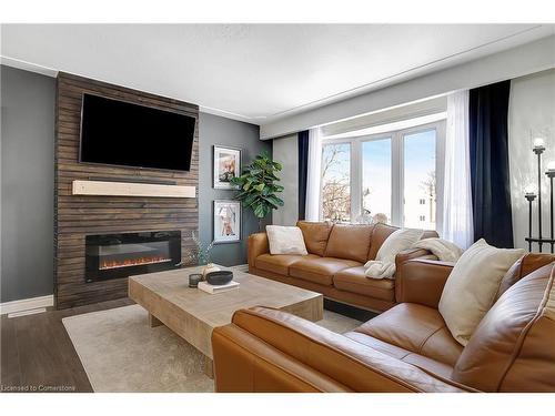 11 Glen Park Crescent, Kitchener, ON - Indoor Photo Showing Living Room With Fireplace