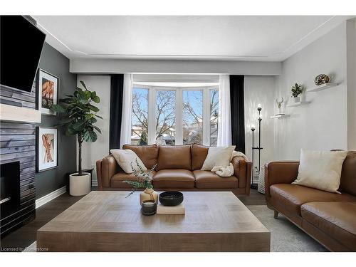 11 Glen Park Crescent, Kitchener, ON - Indoor Photo Showing Living Room With Fireplace