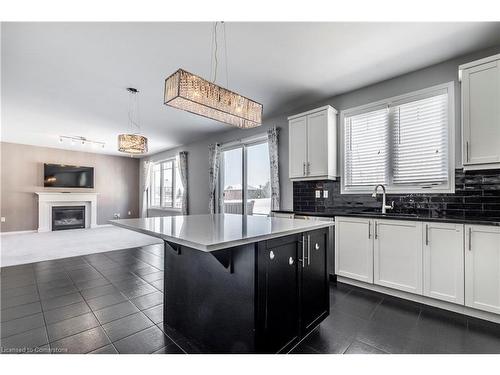 340 Falling Green Crescent, Kitchener, ON - Indoor Photo Showing Kitchen With Fireplace