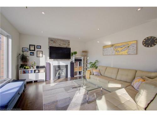 105 Rothsay Avenue, Kitchener, ON - Indoor Photo Showing Living Room With Fireplace