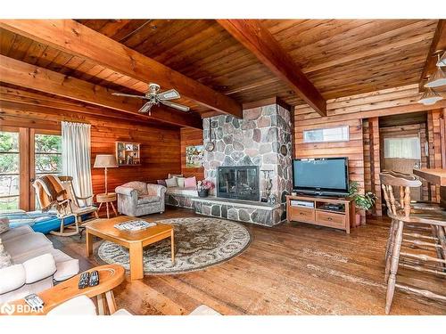 149 Eight Mile Point Road, Oro-Medonte, ON - Indoor Photo Showing Living Room With Fireplace