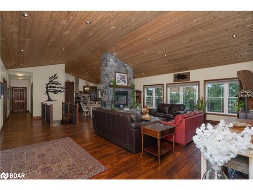 65 Big Sound Road, Mcdougall, ON -  Photo Showing Living Room With Fireplace