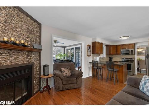 2264 Victoria Street, Innisfil, ON - Indoor Photo Showing Living Room With Fireplace